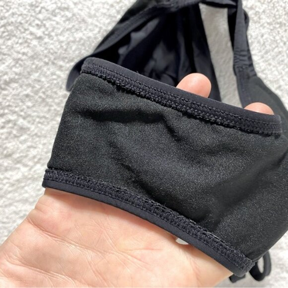 5/$25 La Vie Wn Rose Stylish Black Bikini Set W Scrunch Bottom XL - Picture 6 of 15